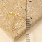 Minimalist Heart Cut Out Ring - Dainty Open Heart Band