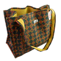 Royce Quilted Tote – Green, Gold & Red