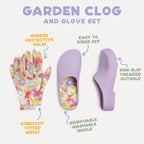 MUK LUKS Women's Spring Garden Clog via Glove Set