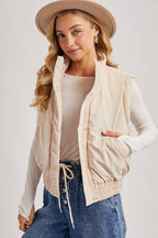 Bomber Style Puffer Vest