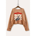 Darlin Graphic Cropped Sweatshirt
