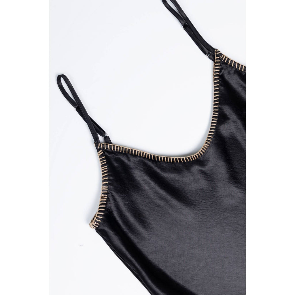 Luxe Whipstitch Satin Cami