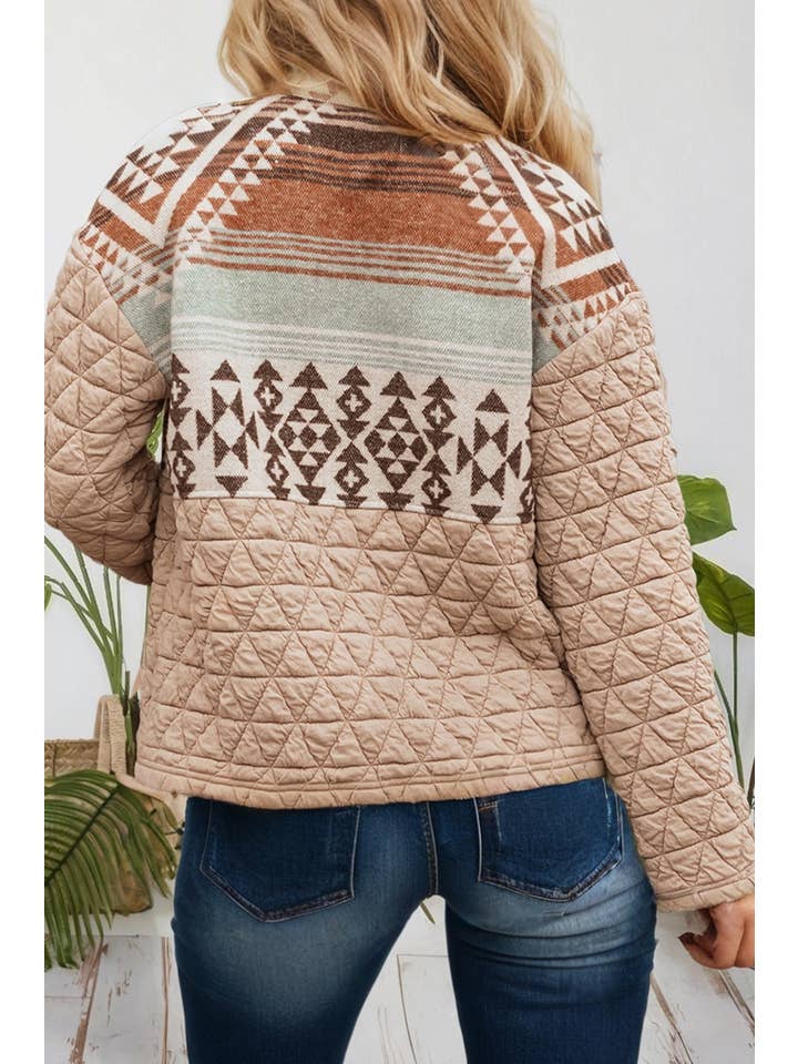 Western Aztec Quilted Patchwork Jacket