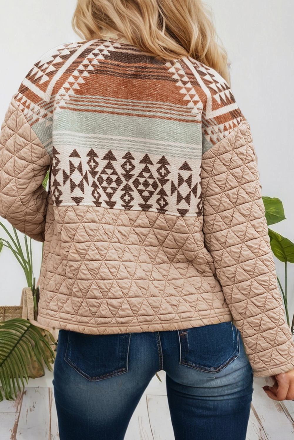 Western Aztec Quilted Patchwork Jacket