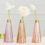 Tapered Colored Glass Bud Vases (Set of 3)