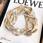 Magnetic Pearl Necklace Scarf