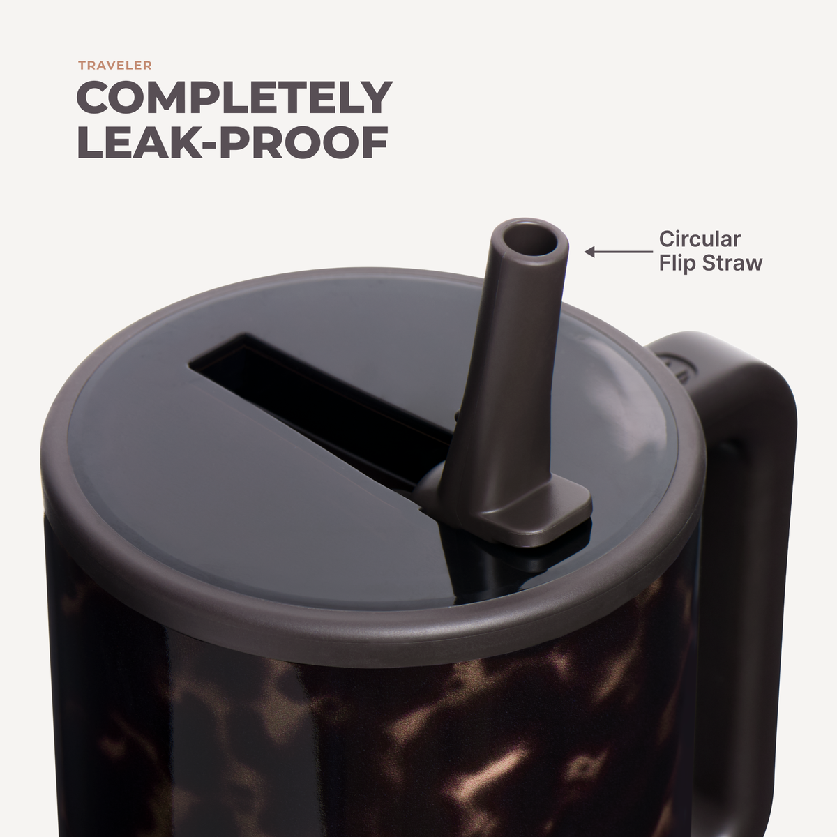 HydroJug Traveler 40 oz Tumbler – Mocha Tortoise