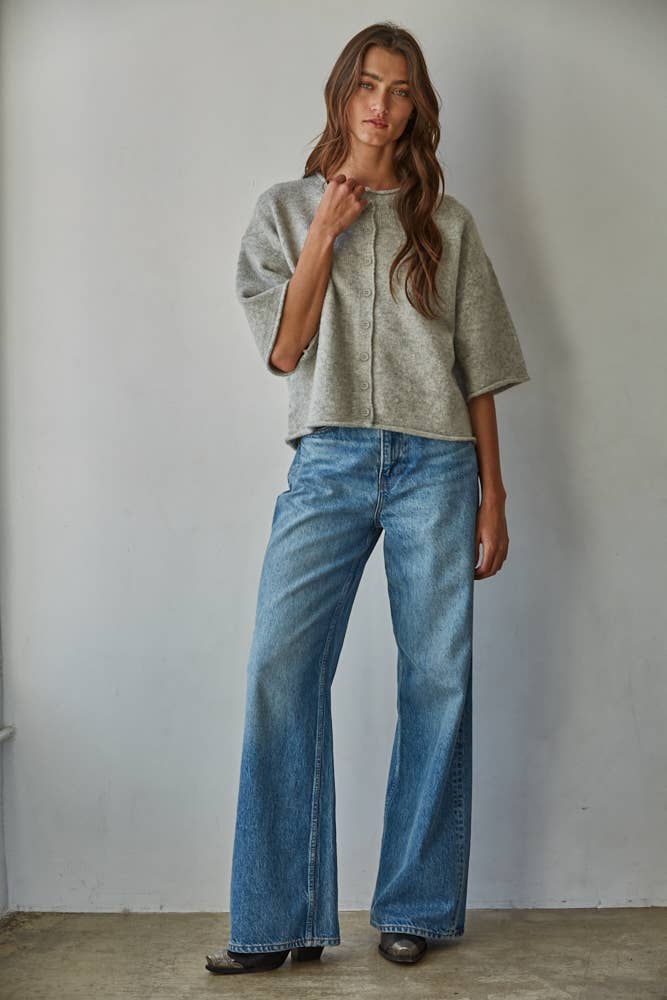 Knit Button-Up Top