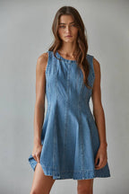 Denim Sleeveless Mini Dress