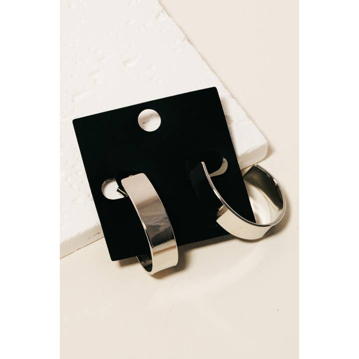 14k Gold Dipped Wide Hoop Earrings