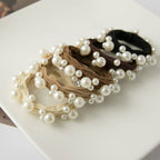 Textured Seamless Pearl Hair Ties - Set of 5