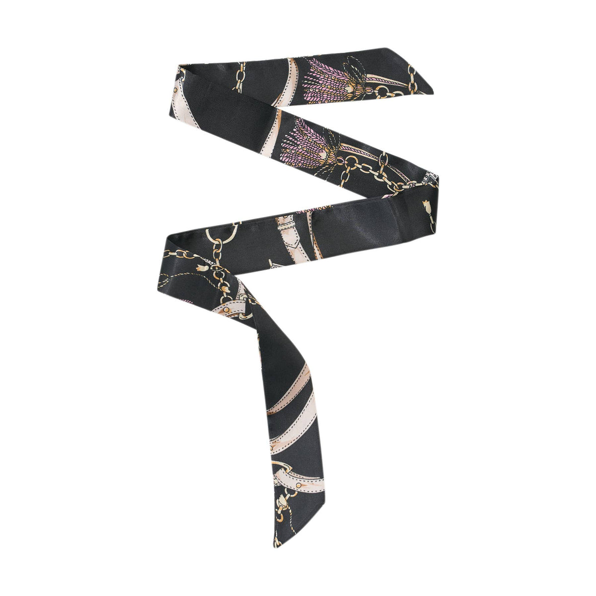 Silky Printed Twilly Bag Scarf