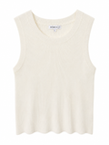 AEMI + CO Cream Ribbed Knit Tank