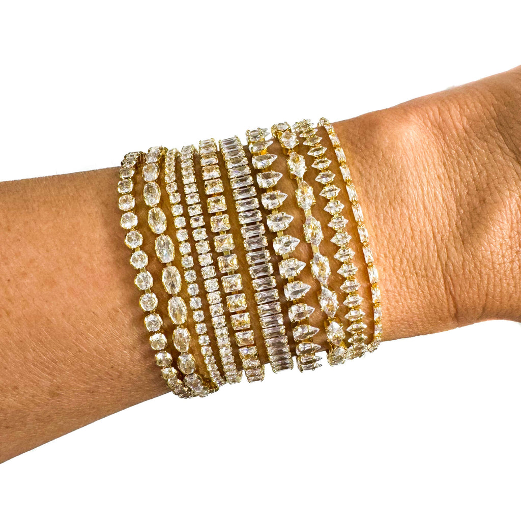 Semi-Precious Pavé Adjustable Bracelet