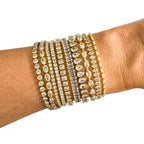 Semi-Precious Pavé Adjustable Bracelet
