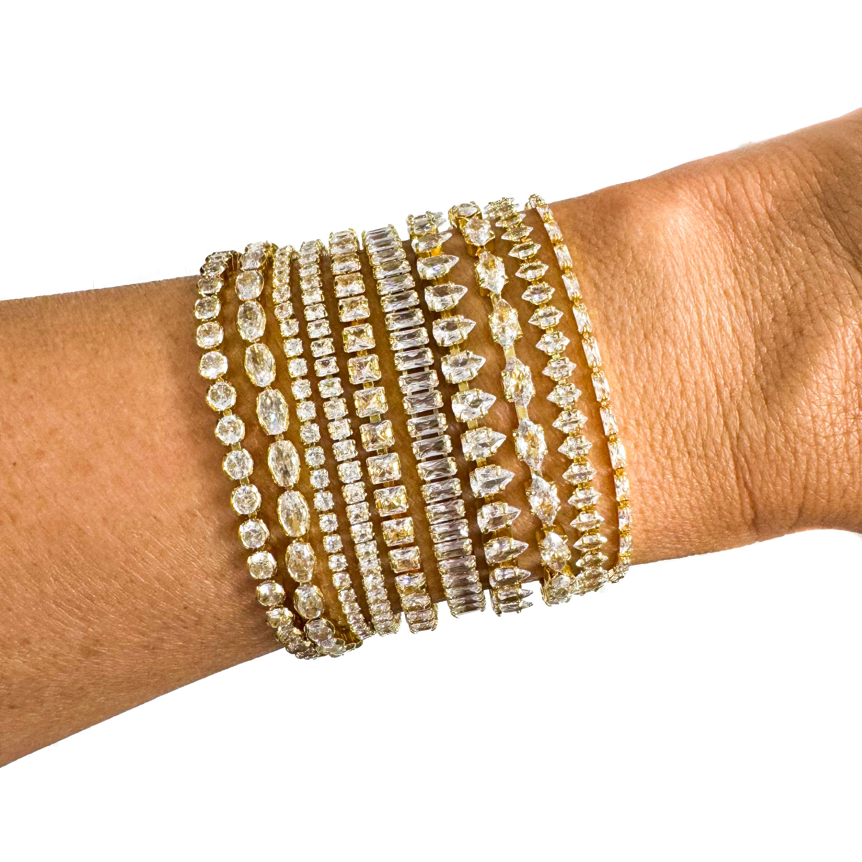 Semi-Precious Pavé Adjustable Bracelet