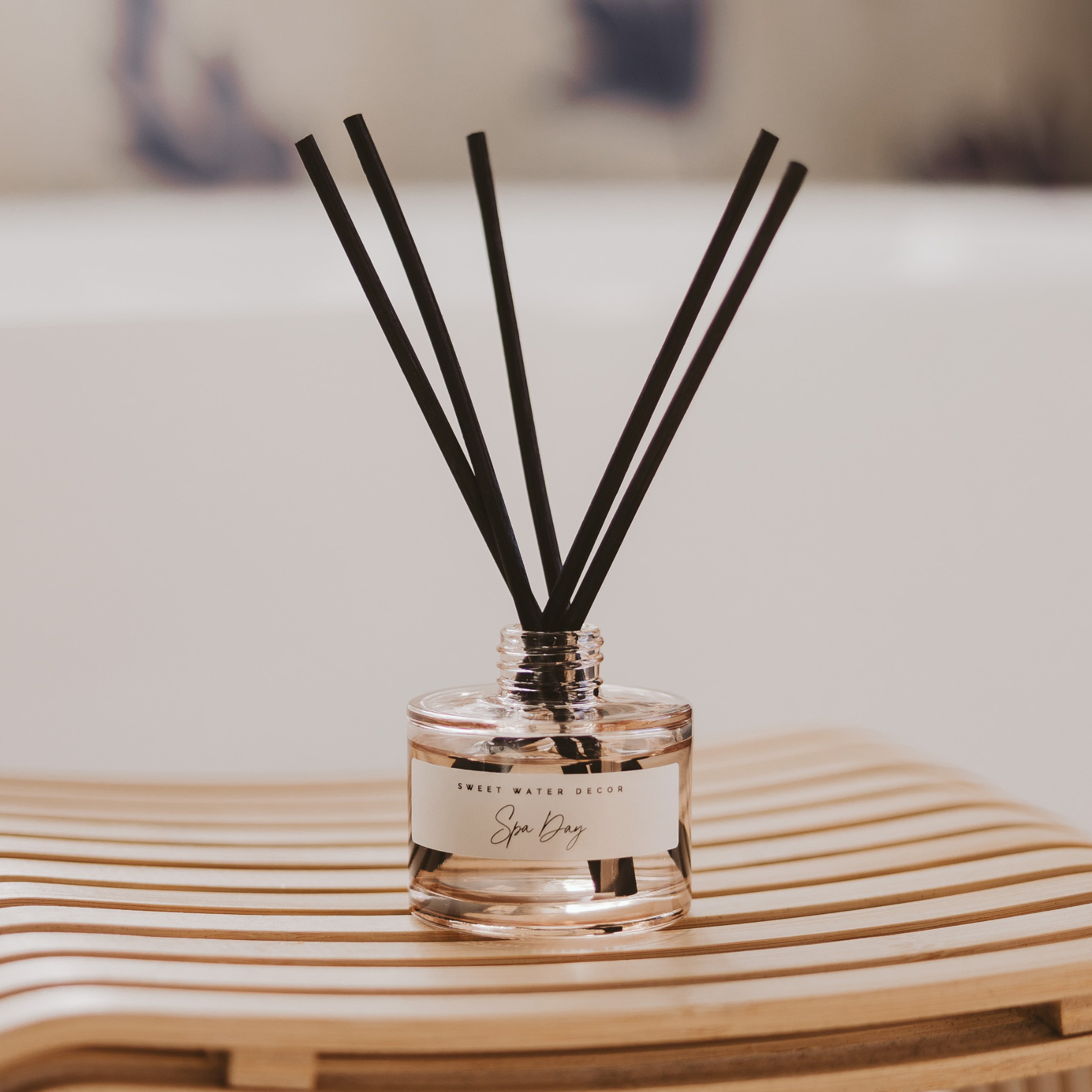Spa Day Reed Diffuser - Sea Salt & Jasmine Home Fragrance