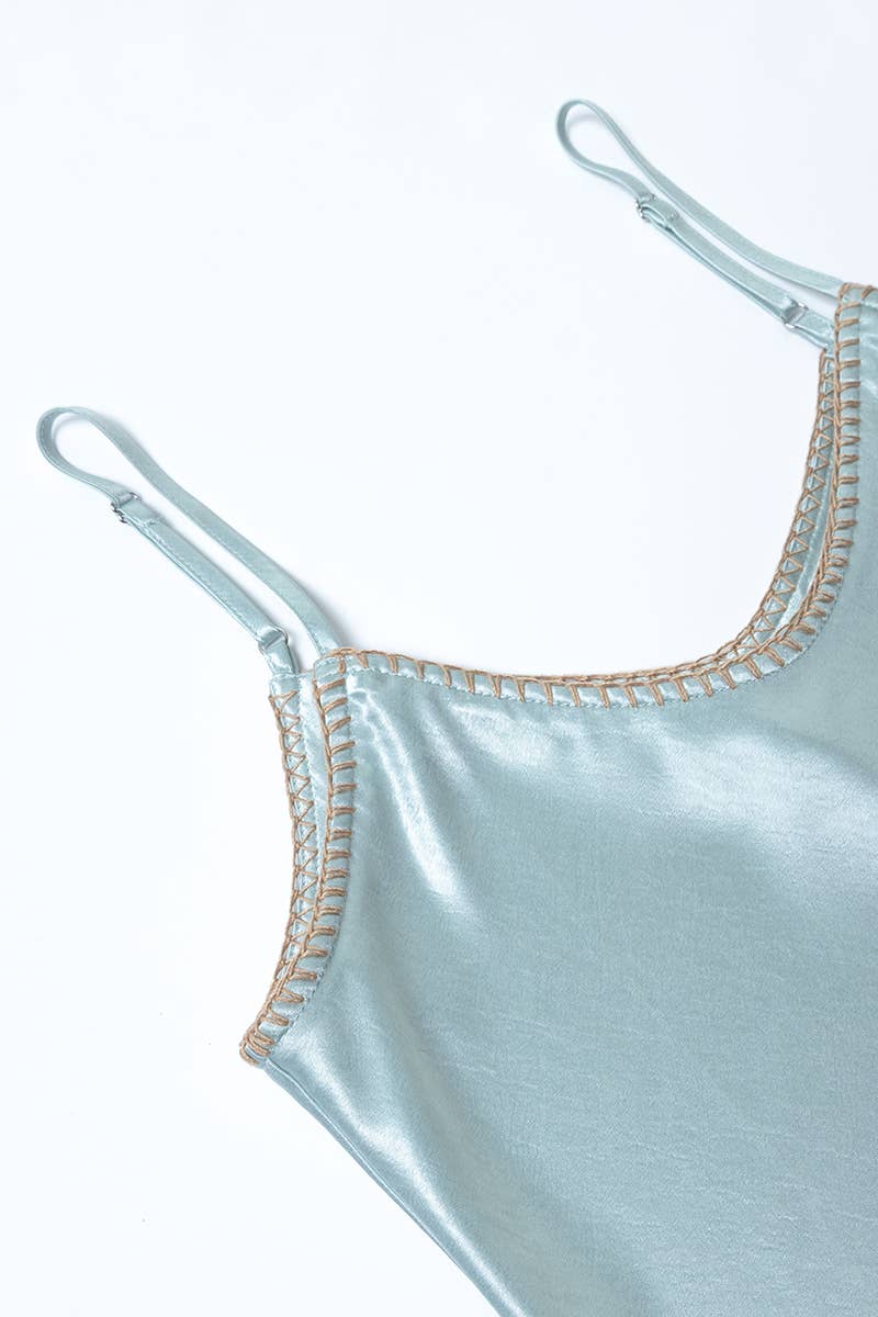 Luxe Whipstitch Satin Cami