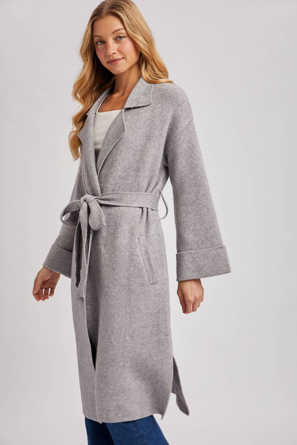 Effortless Knitted Trench Coat