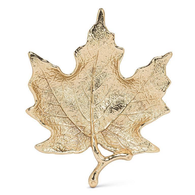 Gold Maple Leaf Trinket Tray