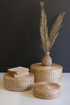 Woven Seagrass Decorative Risers – Set of 3