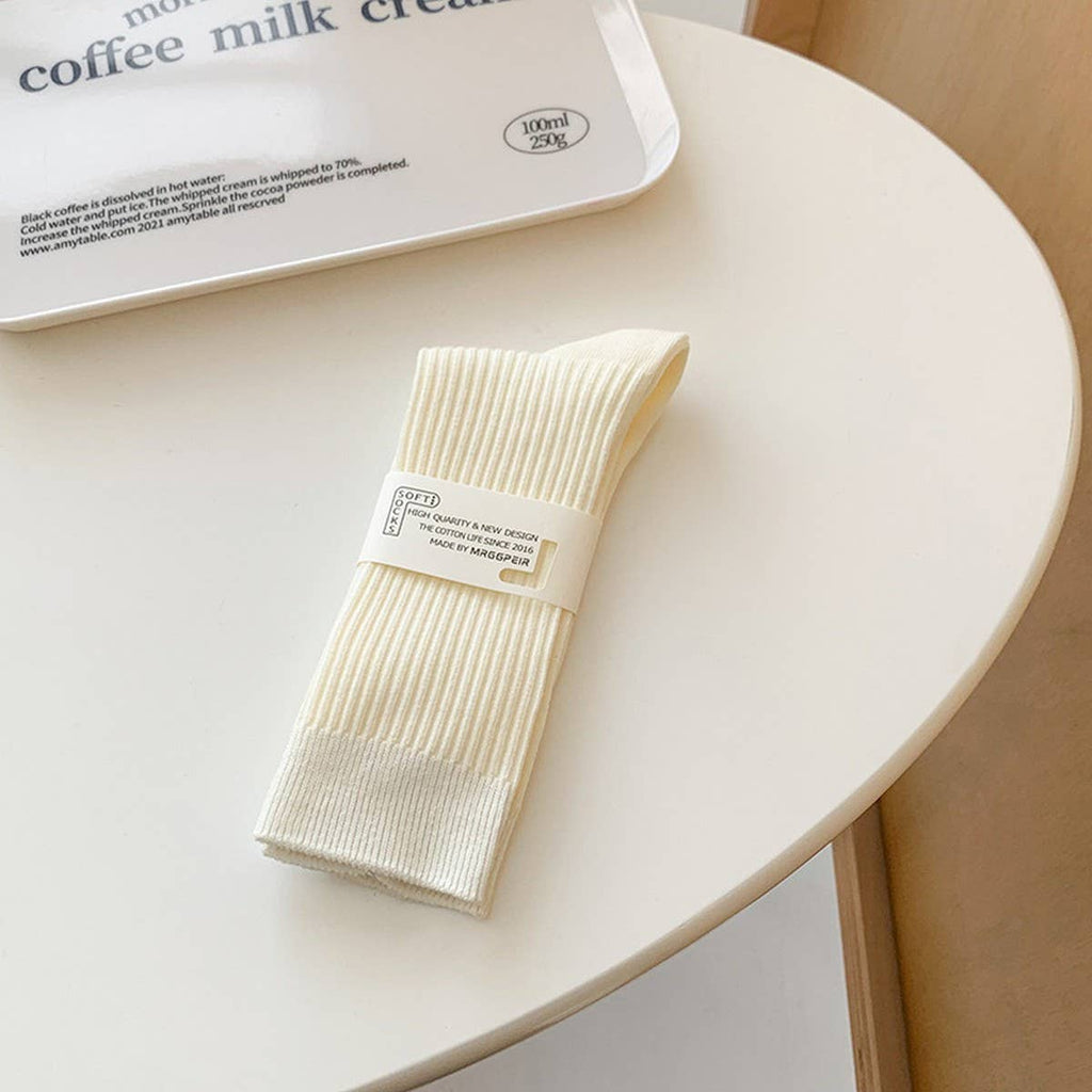 Macaron Cotton Crew Socks