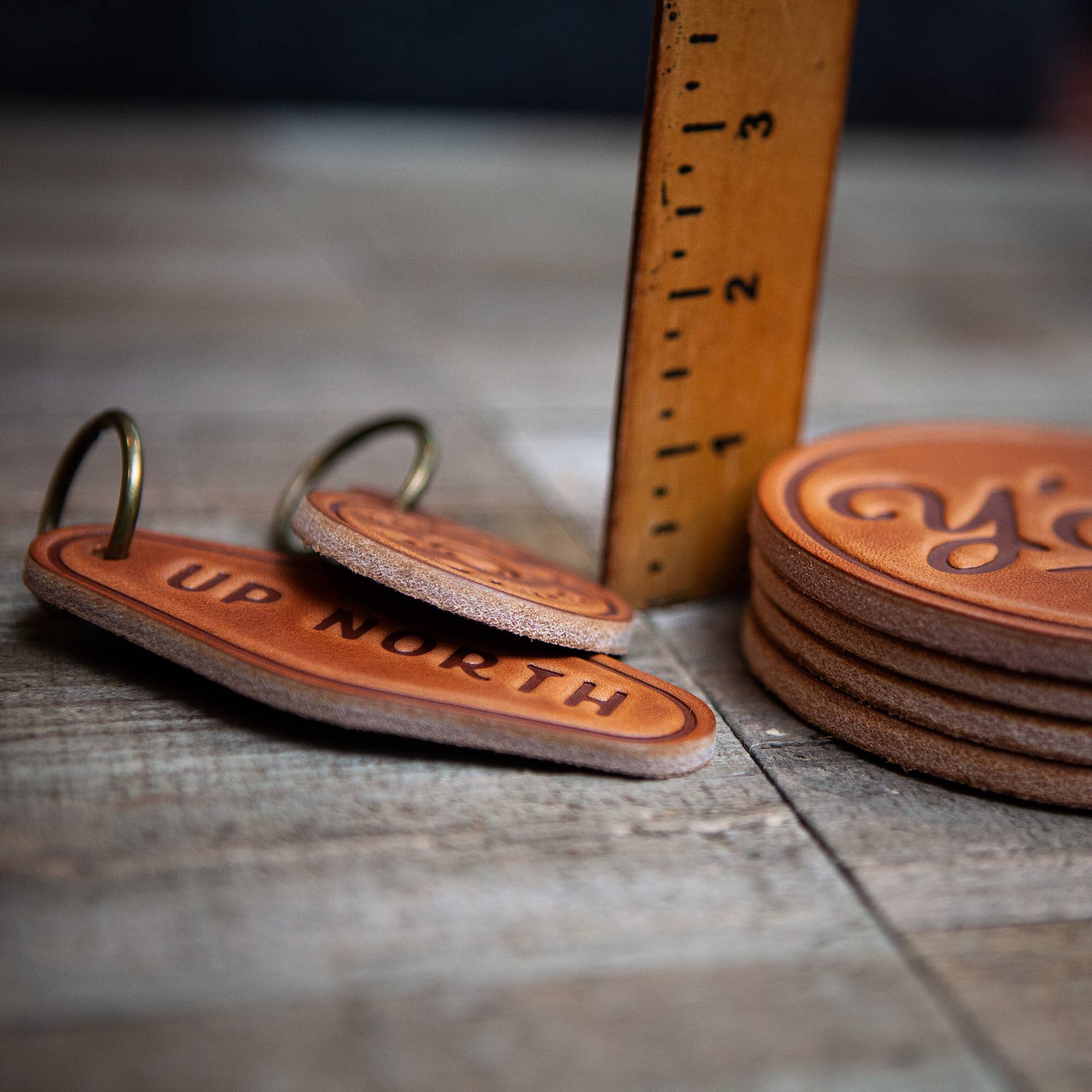 Green Bay Leather Coaster
