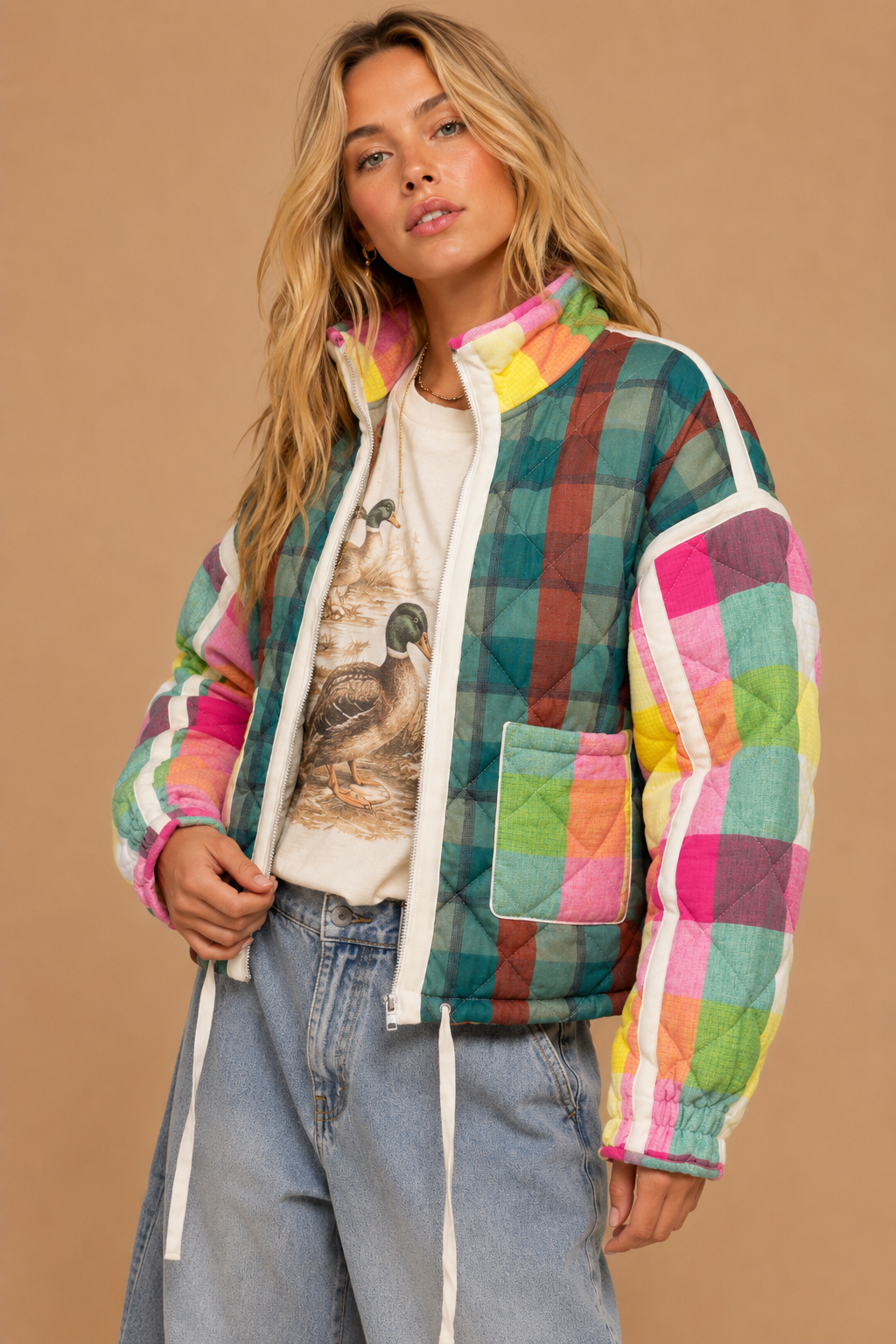 Quilted Patchwork Puffer