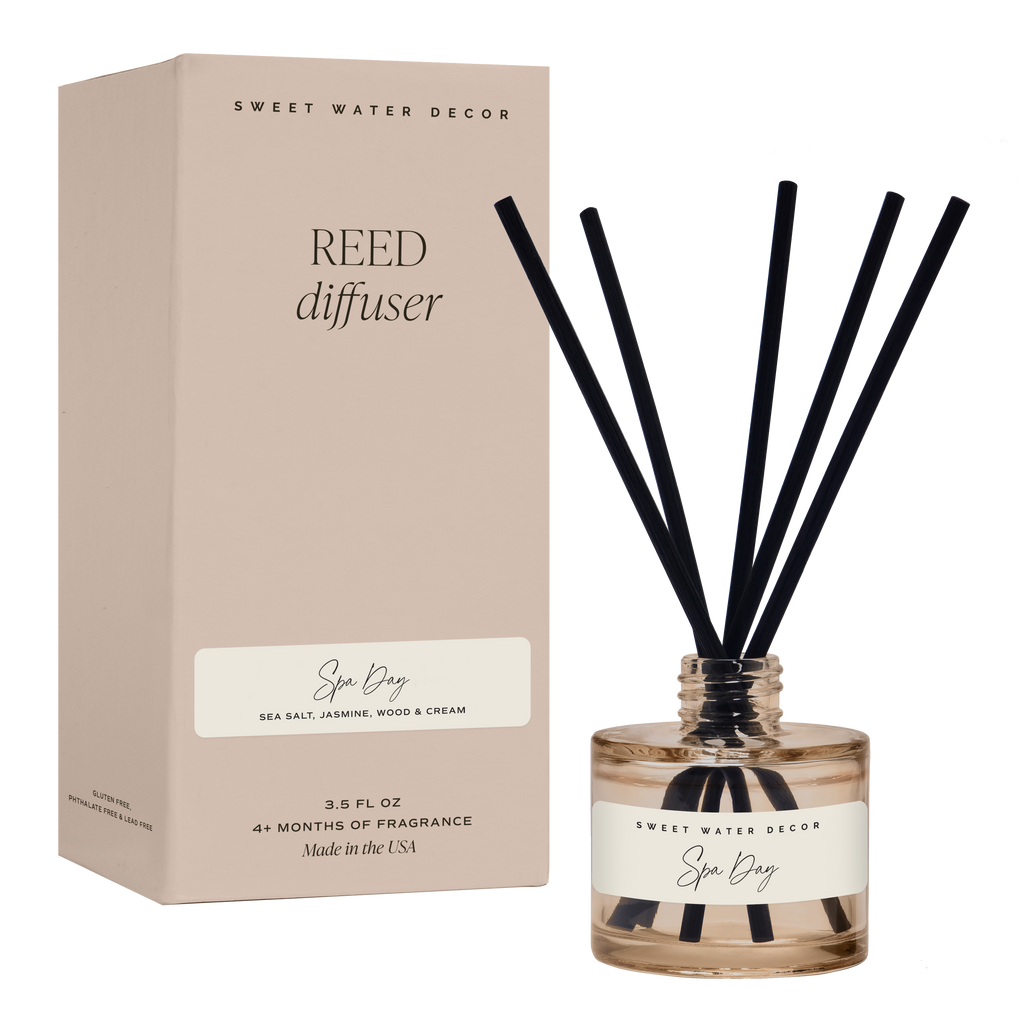 Spa Day Reed Diffuser - Sea Salt & Jasmine Home Fragrance