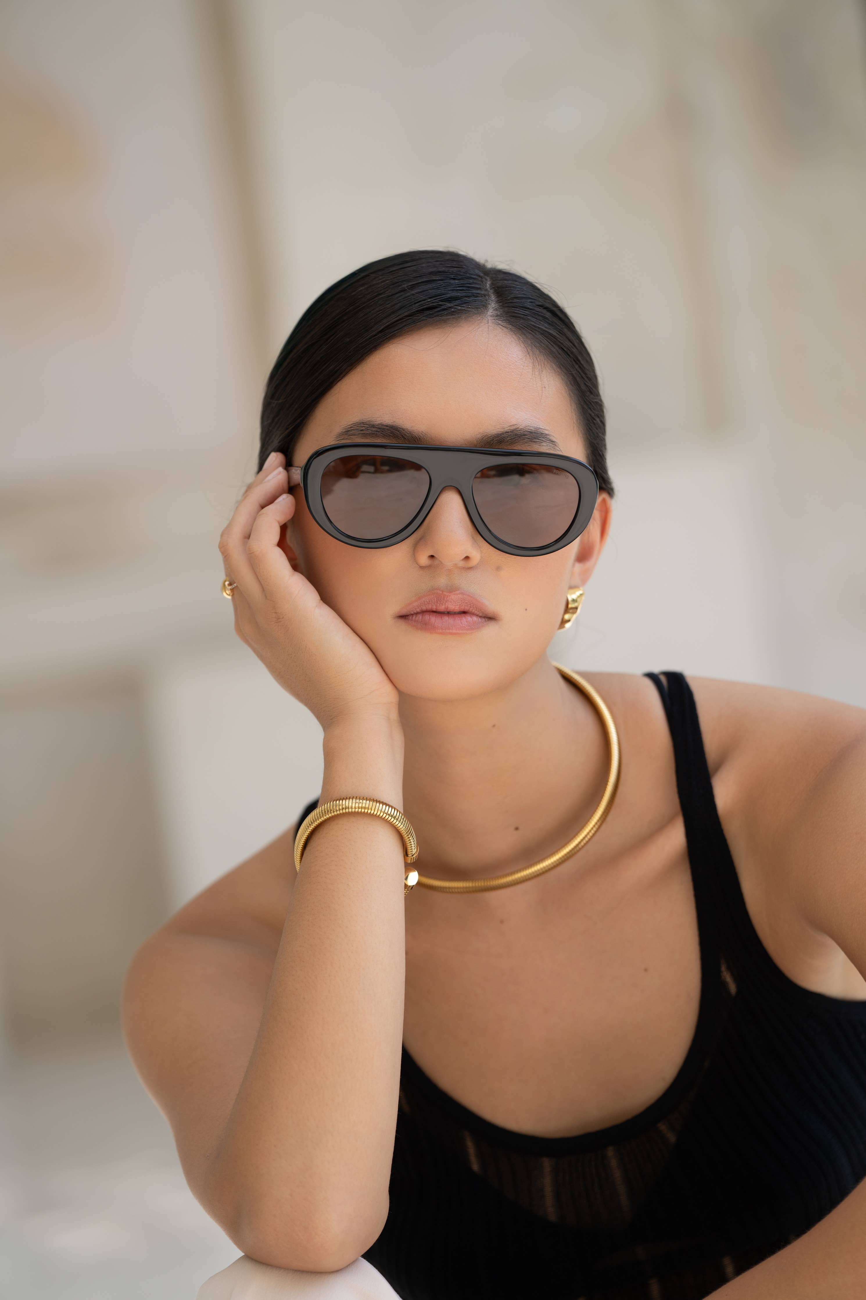 Jetsetter Acetate Unisex Aviator Sunglasses