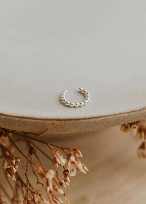 Beaded Ear Cuff | 14kt Gold Fill + Sterling Silver
