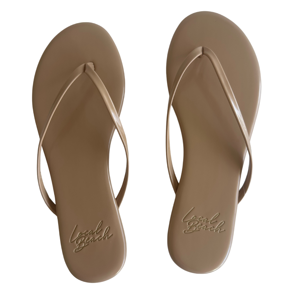 Glossy Flip Flops