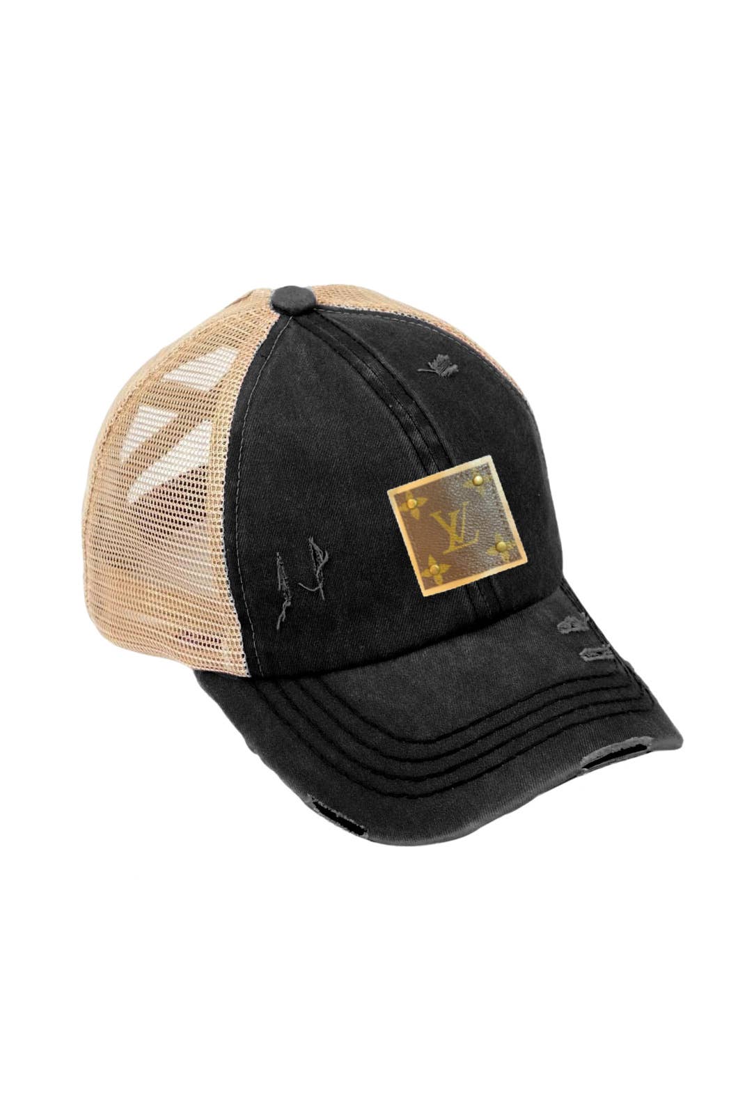 LV Up-Cycled Distressed Trucker Cap