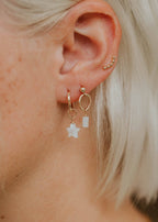 Star Mother of Pearl Charms  | 14kt Gold Fill + Silver