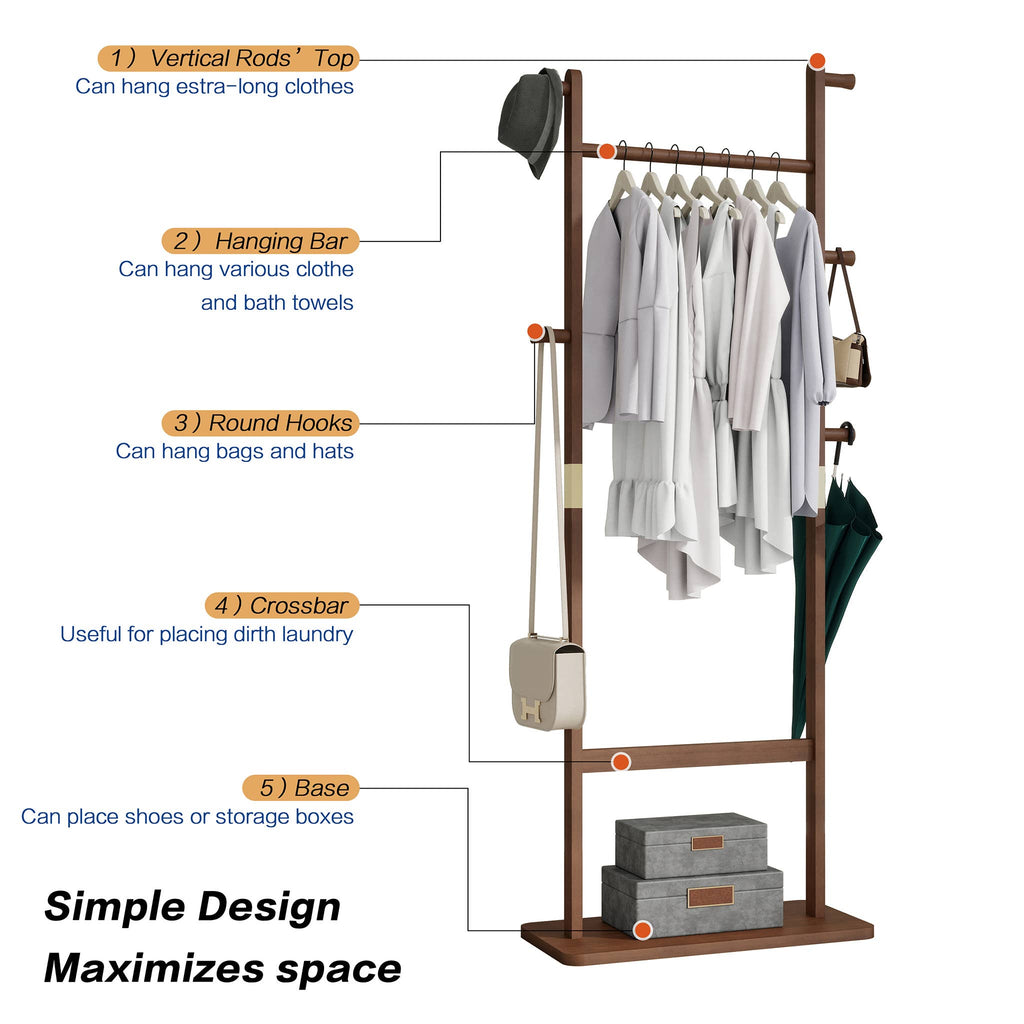 Coat Racks solid wood hanger 23.6* 11*71 in easy to assemble