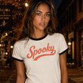Spooky Halloween Graphic Ringer Tee – Natural & Black