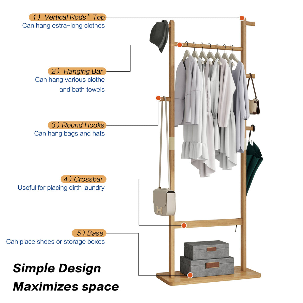 Coat Racks solid wood hanger 23.6* 11*71 in easy to assemble