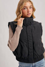 Bomber Style Puffer Vest