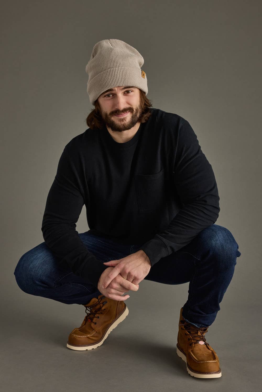 Taupe Knit Beanie