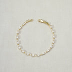 18k Gold Filled Sideways Baguette Tennis Bracelet