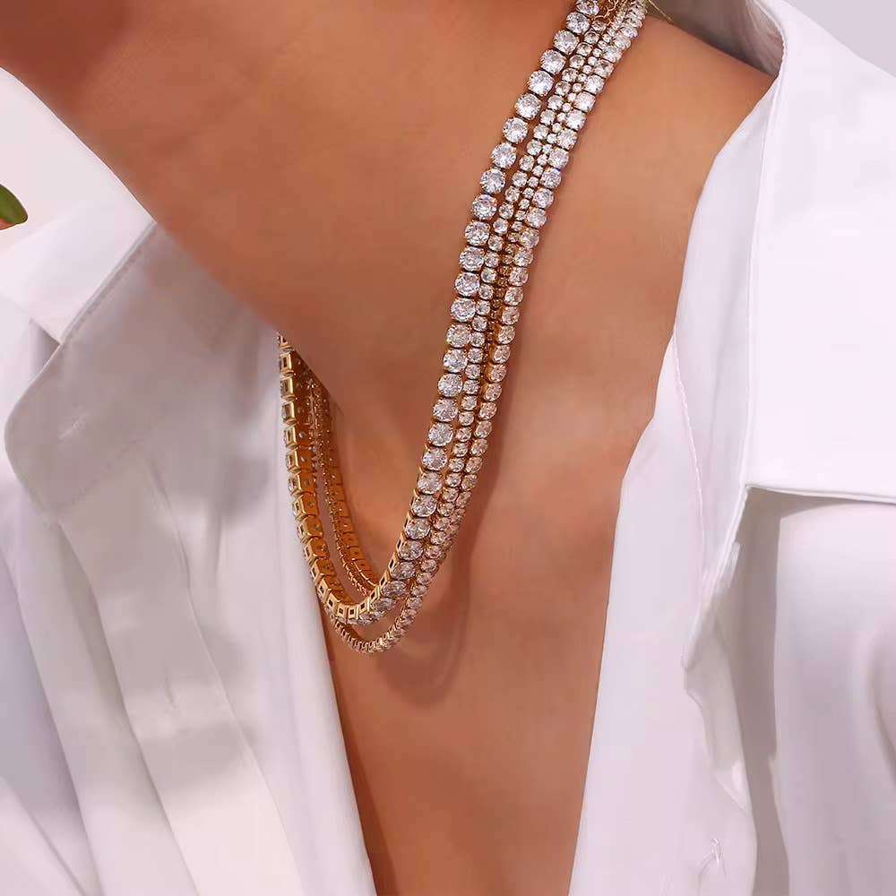 Waterproof Tennis Necklace