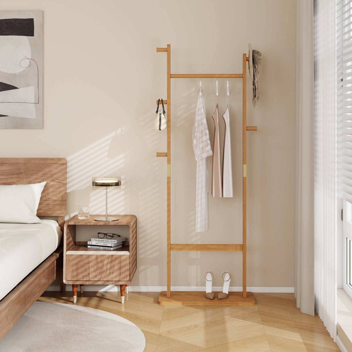 Coat Racks solid wood hanger 23.6* 11*71 in easy to assemble