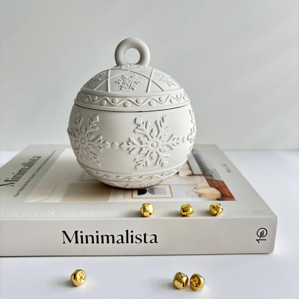 Snowflake Bauble Candle | Coconut Soy Wax Christmas Decor