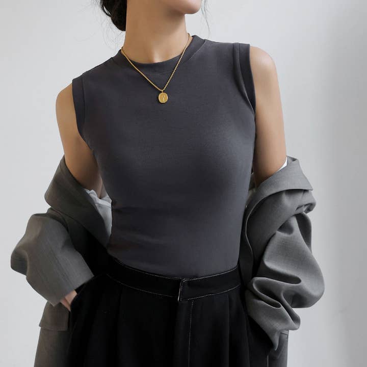 Cotton Round Neck Tank Top