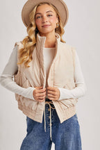 Bomber Style Puffer Vest