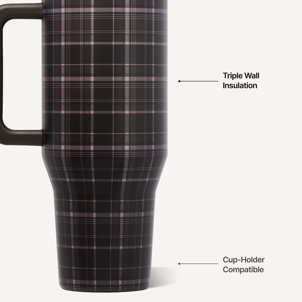 HydroJug Traveler 32 oz Tumbler – Flannel Plaid