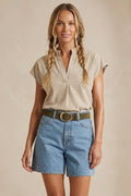 Soft Matte Drop Shoulder Blouse