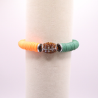 Orange and Green Game Day Football Bracelet
