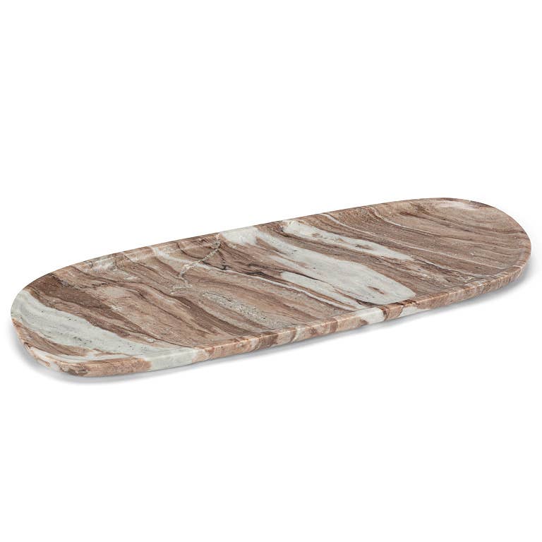 Brown Marble Oblong Serving Tray