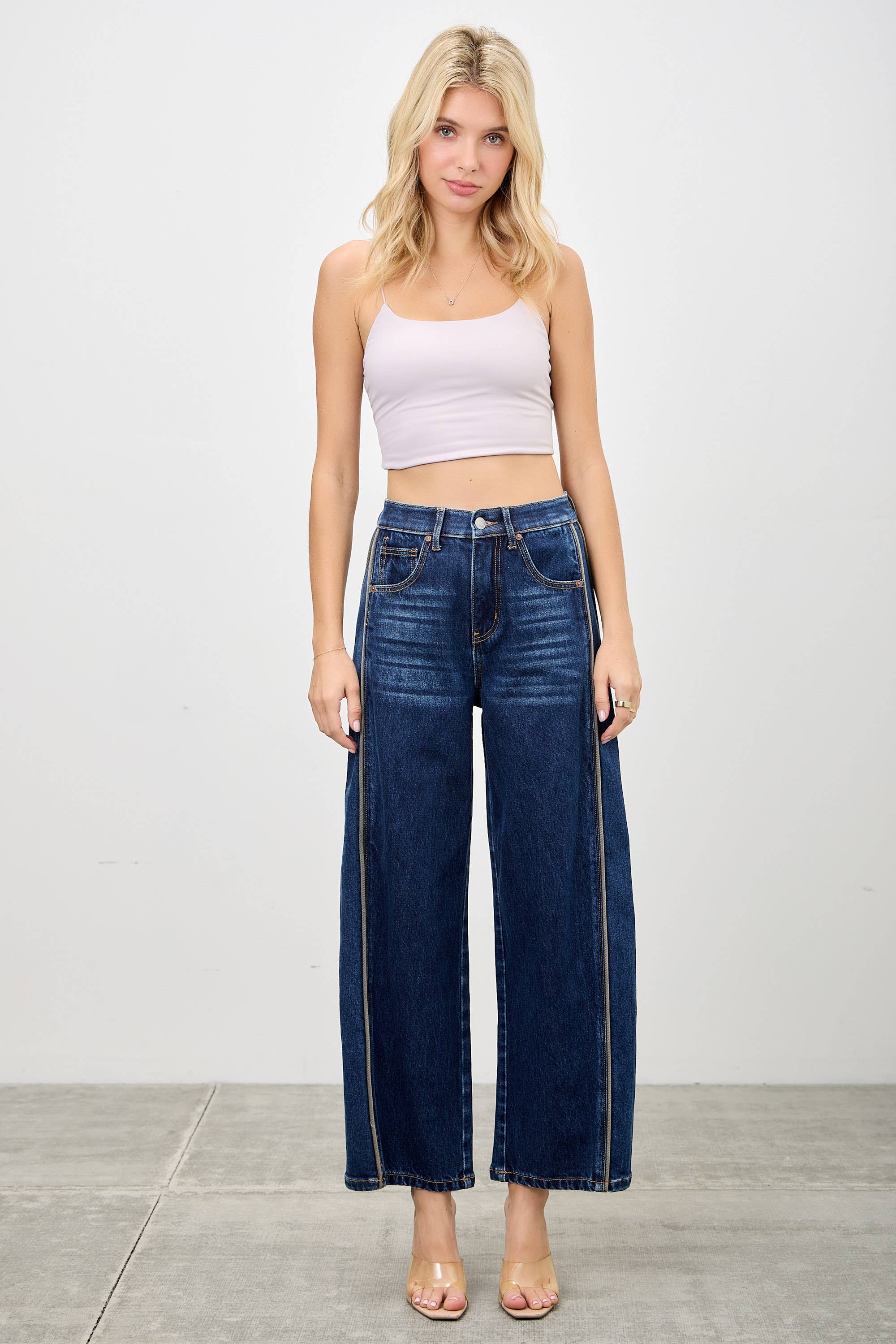 High Rise Barrel Jeans